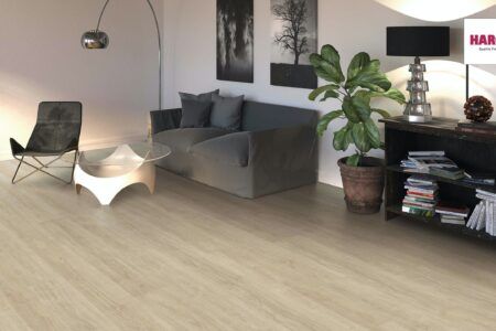 541518 HARO Laminatboden Gran Via 4 V Eiche Eleganza cremeweis authentic QV02